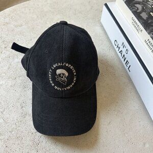 Vintage 90s Information Society Local Forever Embroidered Corduroy Cap Dad Hat